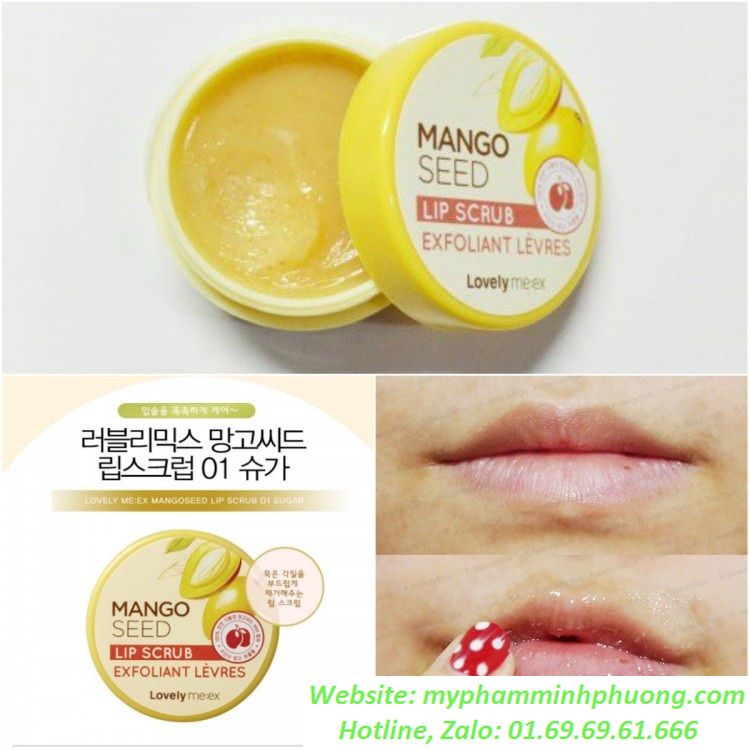 TẨY DA CHẾT MÔI MANGO SEED BUTTER LIP SCRUB THE FACE SHOP Mỹ Phẩm
