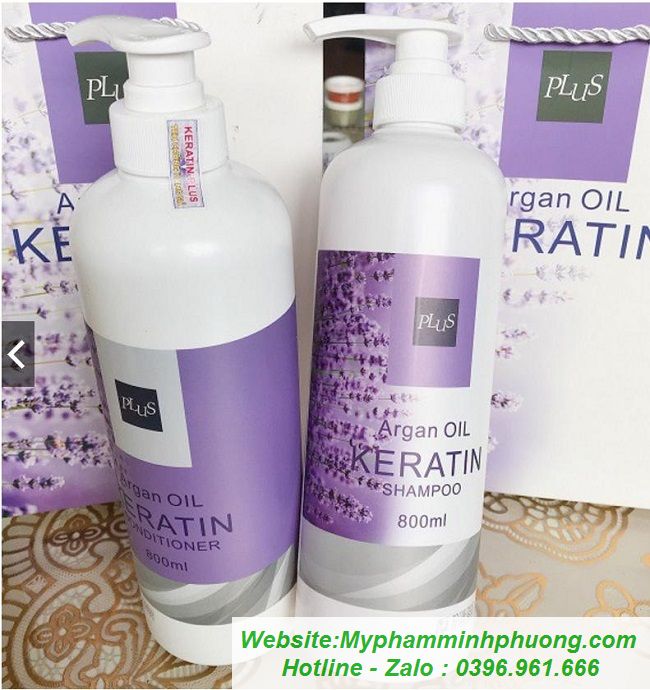 DẦU GỘI XẢ ARGAN OIL KERATIN PLUS LAVENDER HÀN QUỐC Mỹ Phẩm Minh