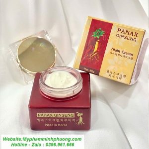 hũ kem đêm panax ginseng màu đỏ